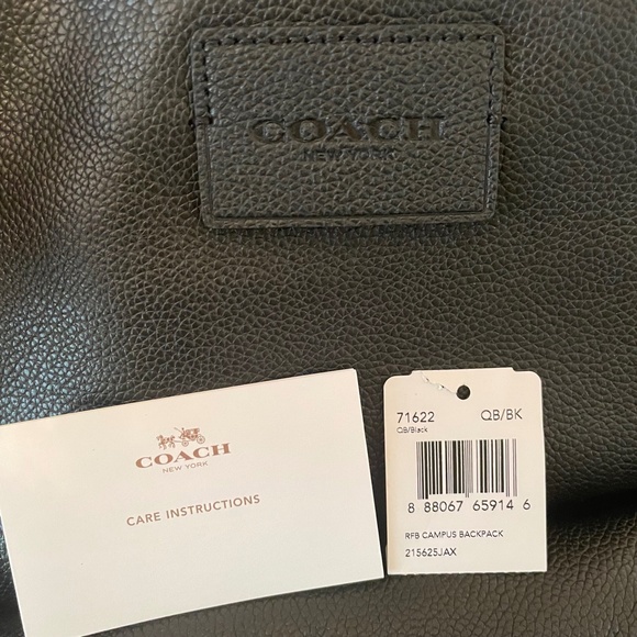 Coach Campus XL Large Pebbled Leather Turnlock Backpack Black main image 4